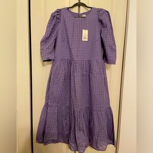 Lavendar dress with eyelets, size XL. Brand new with tags